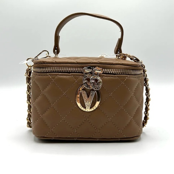 Valentino Orlandi Handbags - Valentino Orlandi Taupe Vanity Handbag with chain strap.